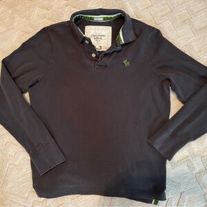 Abercrombie & Fitch Green and Cream Muscle Shirt